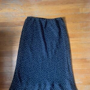 Cato Black Midi A-Line Skirt for Work